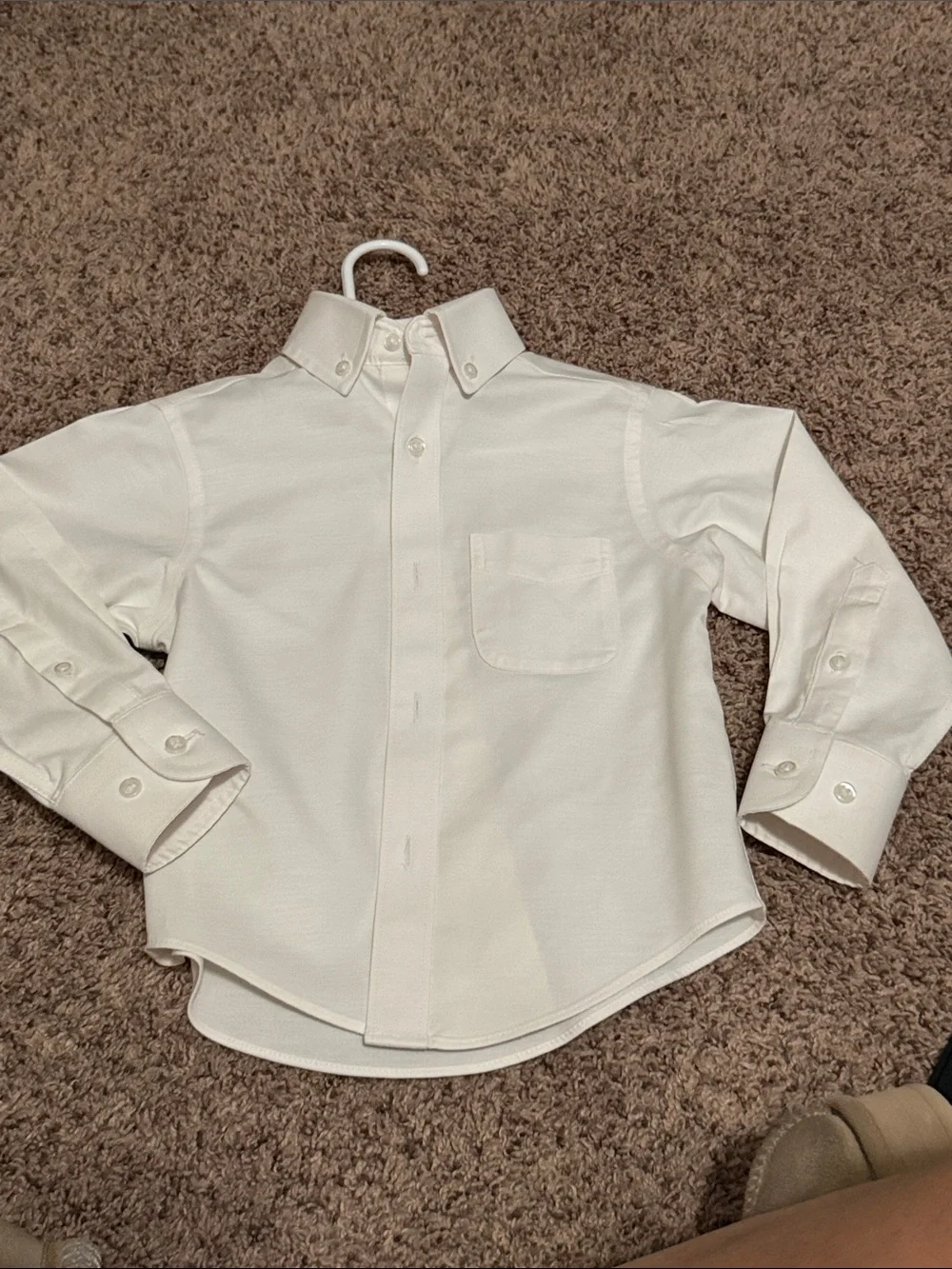 Class Club Boys White Button-Down Dress Shirt